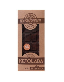 Czekolada 60% kakao bez dodatku cukru 100g | Ketolada