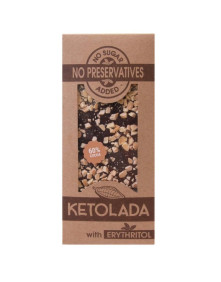 Czekolada 60% kakao z migdałami bez dodatku cukru 100g | Ketolada