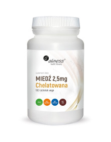 Miedź 2,5 mg chelatowana 100 tab | Aliness