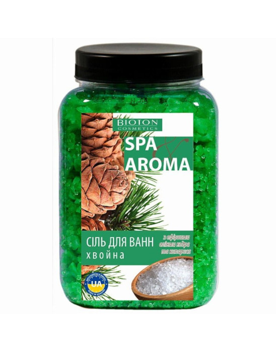 Sól do kąpieli sosnowa z olejkami eterycznymi cedru i cyprysu 750g | Bioton Cosmetics