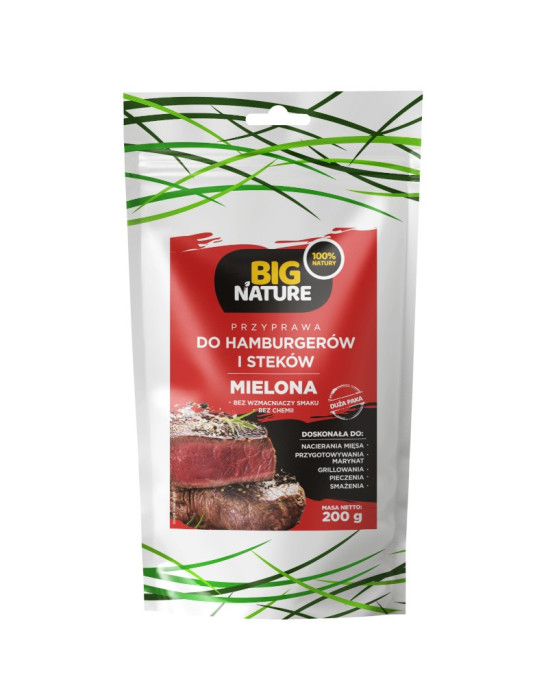 Przyprawa do hamburgerów i steków mielona 200g | Big Nature