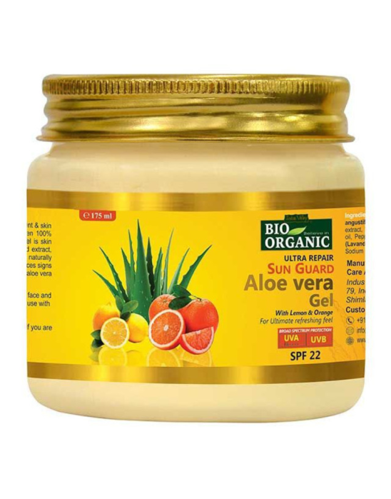 Przeciwsłoneczny żel aloesowy ultra naprawa SPF 22 175 ml | Indus valley