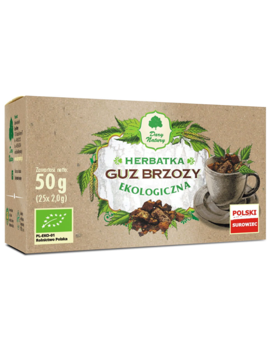 Herbatka guz brzozy chaga 25t | Dary Natury