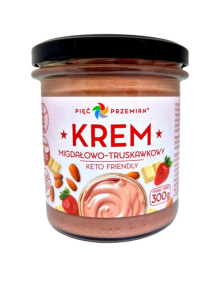 Krem migdałowo-truskawkowy KETO 300 g | Pięć Przemian