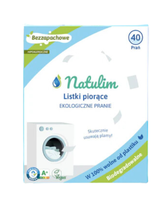 Eko listki piorące bezzapachowe 40 prań | Natulim