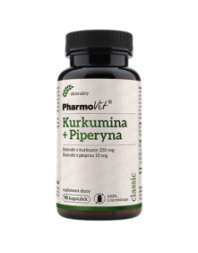 Kurkumina + piperyna (250mg + 10 mg) 90 kaps | Pharmovit