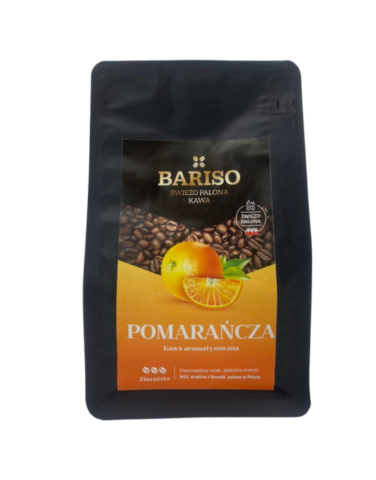 Świeżo palona kawa ziarnista pomarańczowa 200 g | Bariso