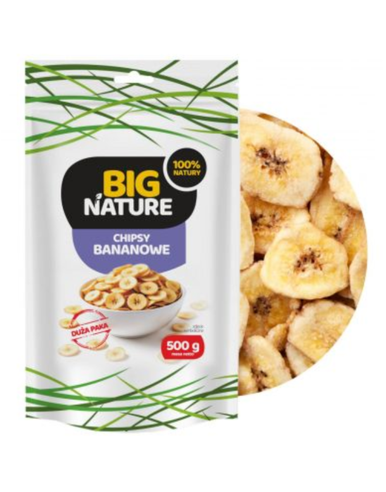 Chipsy bananowe 500 g | Big Nature