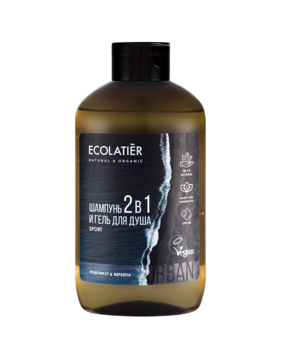 Żel pod prysznic i szampon 2w1 sport 600 ml | Ecolatier