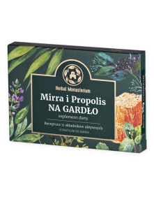 Pastylki do ssania mirra i propolis na gardło 12 szt | Herbal Monasterium