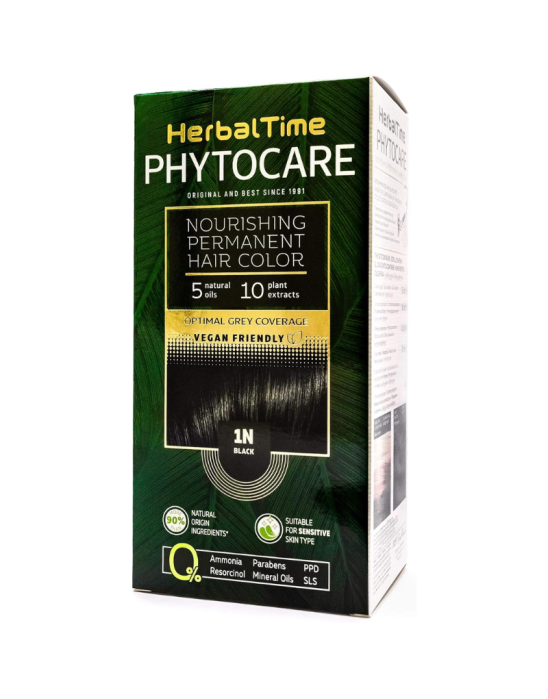 Farba do włosów 1N czarna | Herbal Time Phytocare