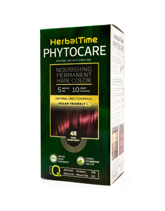 Farba do włosów 4R ciemna wiśnia 1 szt | Herbal Time Phytocare