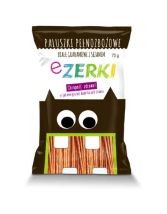 Paluszki pełnozbożowe z sezamem 70 g | Ezerki