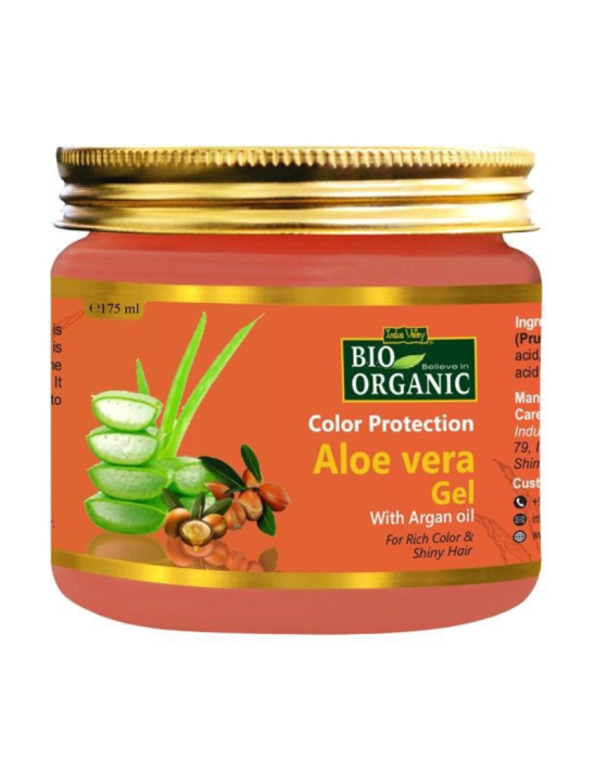 Naturalny żel aloesowy chroniący kolor włosów 175 ml | Indus Valley