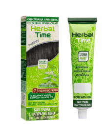 Henna do włosów 7 naturalna czerń 75 ml | Herbal Time