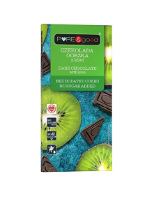 Czekolada gorzka z kiwi bez dodatku cukru 75 g | Pure&Good