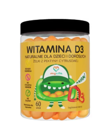 Żelki z pektyny cytrusowej wit D3 60 szt | MyVita