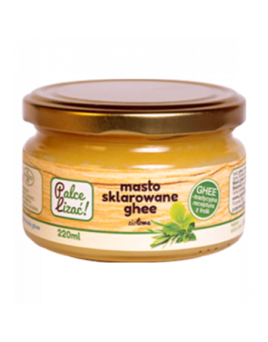 Masło sklarowane ghee ziołowe 220 ml | Palce Lizać