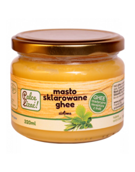 Masło sklarowane ghee ziołowe 320 ml | Palce Lizać