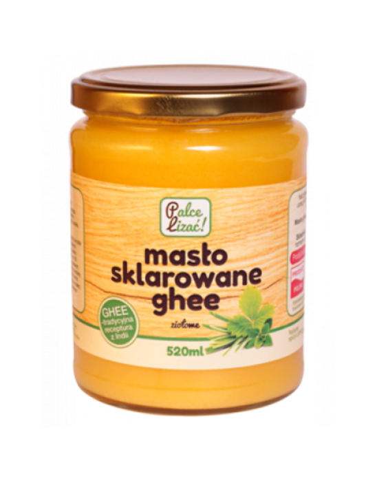 Masło sklarowane ghee ziołowe 520 ml | Palce Lizać