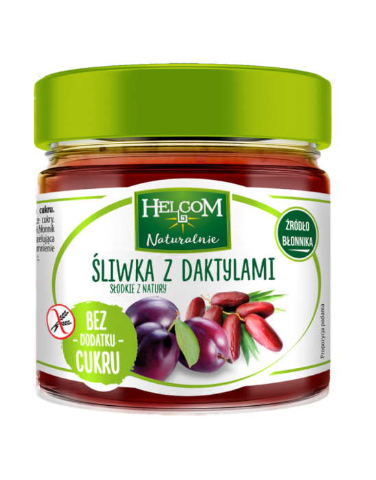 Pasta owocowa śliwka z daktylami 200 g | Helcom