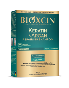 Szampon regenerujący keratin & argan 300 ml | Bioxcin
