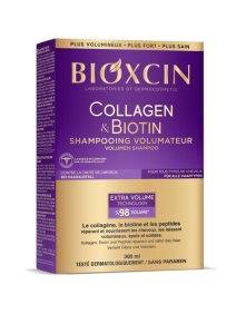 Szampon dodający włosom objętości collagen & biotin 300 ml | Bioxcin