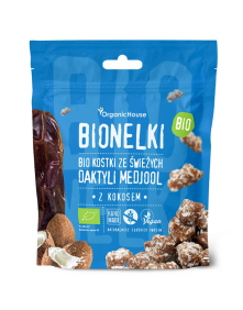 Bionelki kostki ze świeżych daktyli z kokosem 50 g | Organic House
