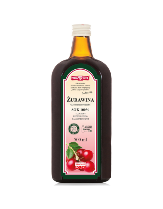 Sok żurawinowy 100% Polska Róża 500 ml