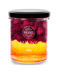 Maliny w miodzie 400 g | Miody Krupiec