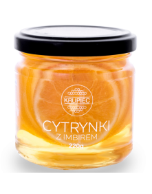 Cytrynki w zalewie z imbirem 220 g | Miody Krupiec