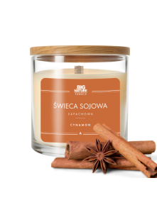 Świeca sojowa cynamon 150g | Big Nature