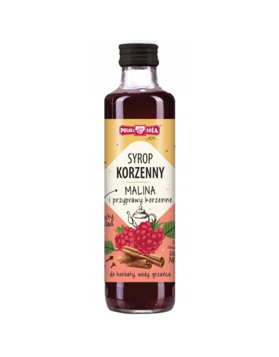 Syrop korzenny malina 250 ml | Polska Róża