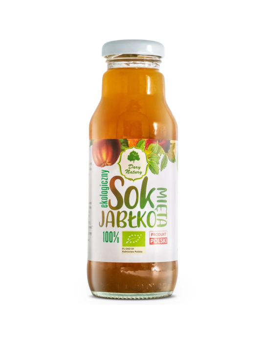 Ekologiczny sok jabłko mięta 270 ml | Dary Natury