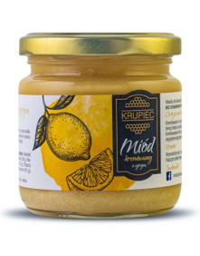 Miód kremowany z cytryną 220 g | Miody Krupiec