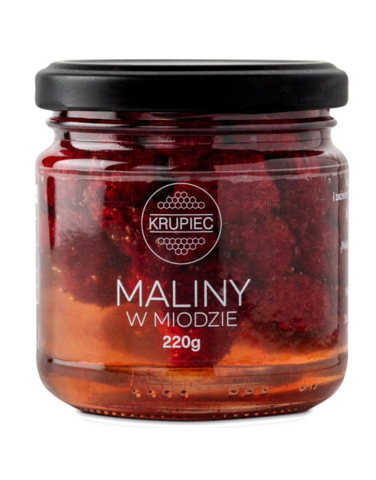 Maliny w miodzie 220 g | Miody Krupiec