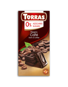 Czekolada gorzka z kawą 75 g | Torras