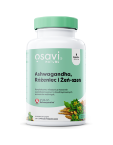 Ashwagandha, różeniec i żeń-szeń 120 kaps | Osavi