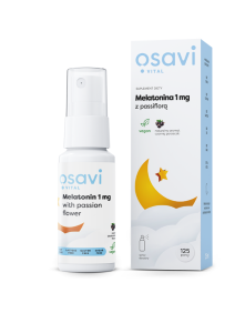Melatonina 1 mg z passiflorą smak czarna porzeczka 125 porcji | Osavi