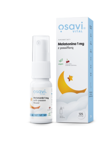Melatonina 1 mg z passiflorą smak wiśnia 125 porcji | Osavi