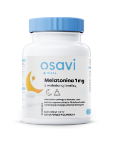 Melatonina 1 mg z walerianą i melisą 120 kaps | Osavi
