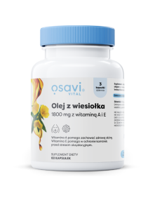 Olej z wiesiołka 1800 mg z witaminą A i E 60 kaps | Osavi