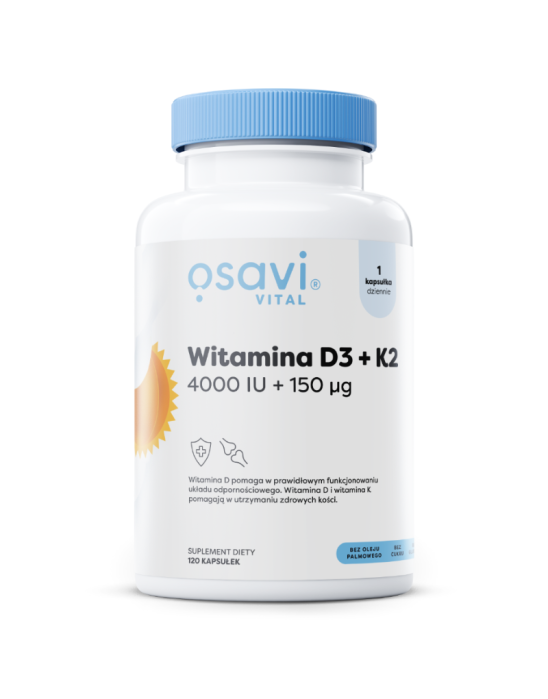 Witamina D3 4000 IU + K2 150 μg 120 kaps | Osavi