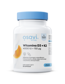 Witamina D3 4000 IU + K2 150 μg 60 kaps | Osavi