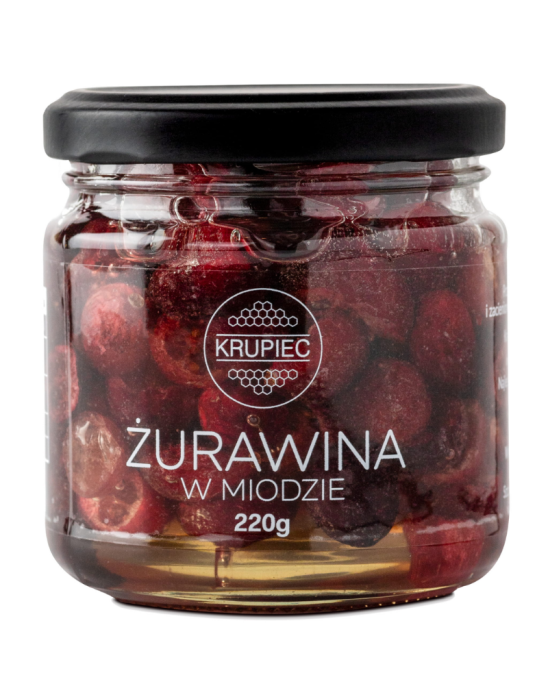 Żurawina w miodzie 220 g | Miody Krupiec