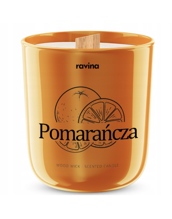 Świeca sojowa w szkle pomarańcza 175 g | Ravina