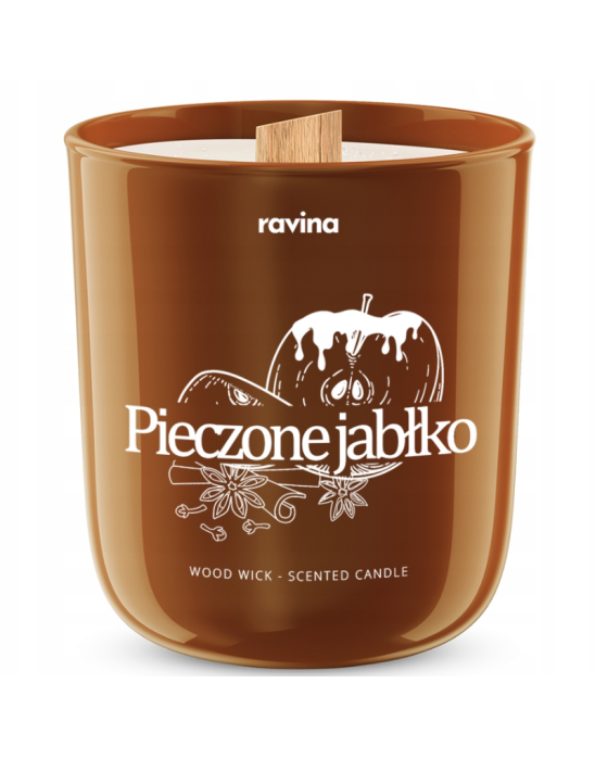 Świeca sojowa w szkle pieczone jabłko 175 g | Ravina