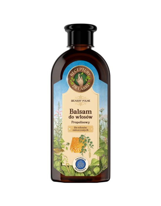 Balsam propolisowy do włosów zniszczonych 350 ml | Receptury Zielarki