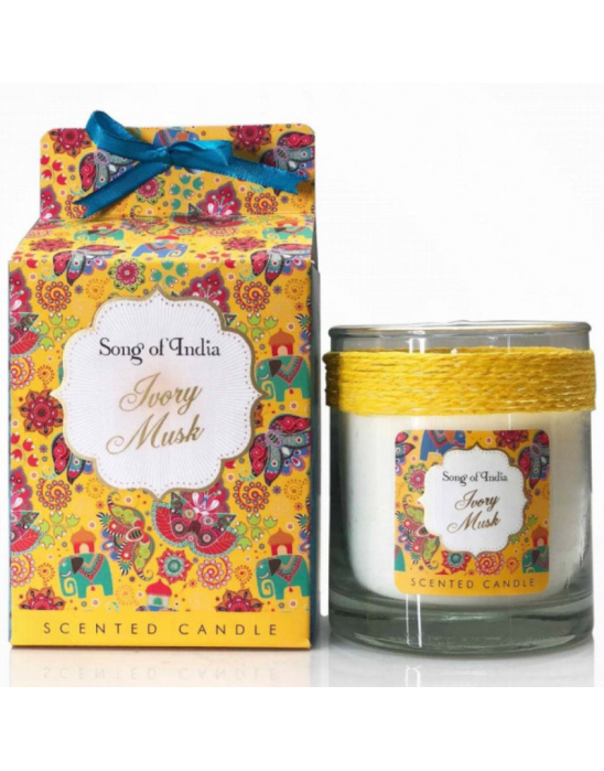 Świeca sojowa w szkle ivory musk (piżmo) 200 g | Song of India