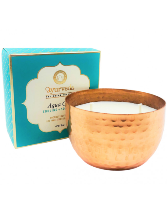 Świeca sojowa w naczyniu miedzianym Aqua Oud 200 g | Song of India